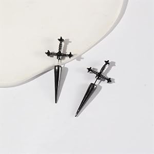 アクセサリー A&G Dagger Pierce Sword Earring With Ear Cuff , Dagger Earring, Sword Hoop